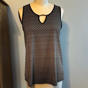 Lavish Black and Tan Sleeveless Cut Out Tank Top